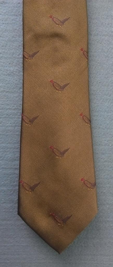 Charles Tyrwhitt Brown Tie with Pheasant Motive - Horse-Supplies.co.uk