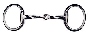 Eggbut Flat Ring Twisted Snaffle Bit 4.5" ONLY (HUX)