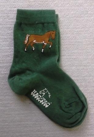 Hac-Tac Short Childrens Sock with Trotting Horse Motive