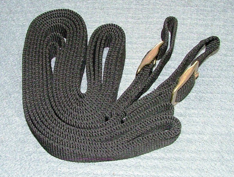 JHL Draw Reins - Nylon Webbing Black